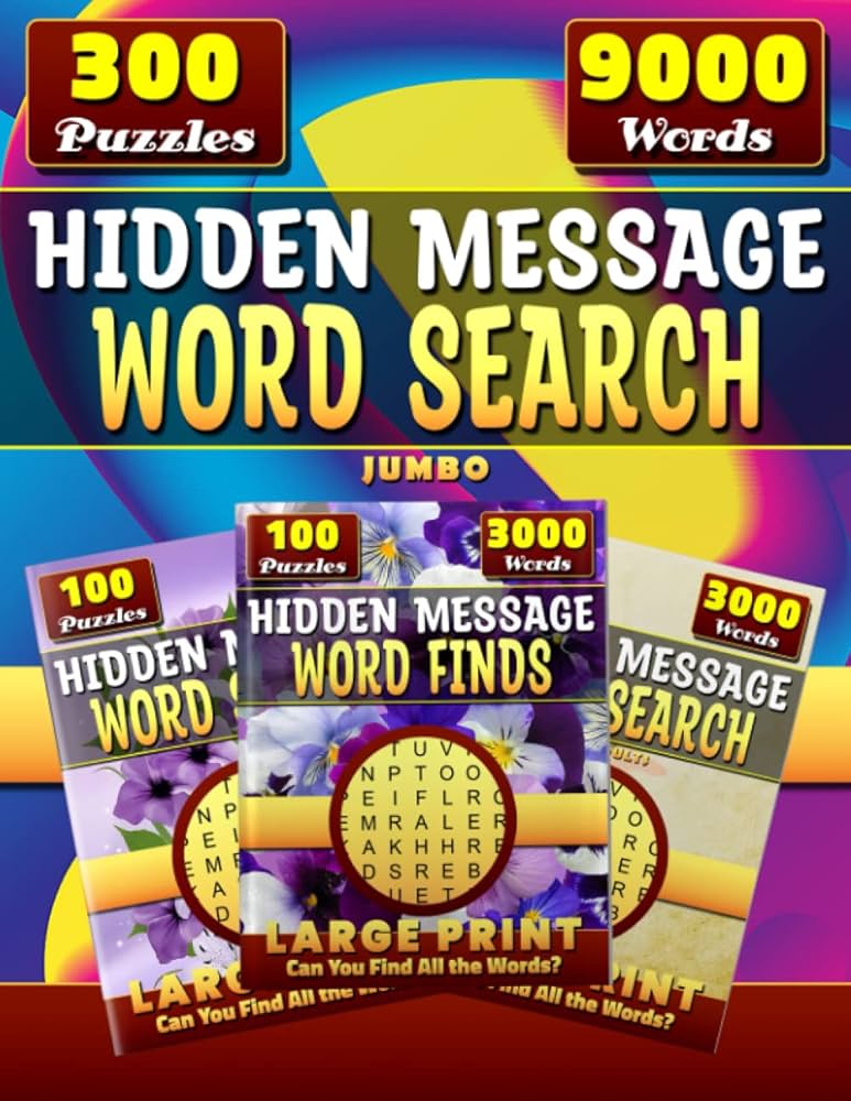 Jumbo Hidden Message Word Search: Large Print. Secret